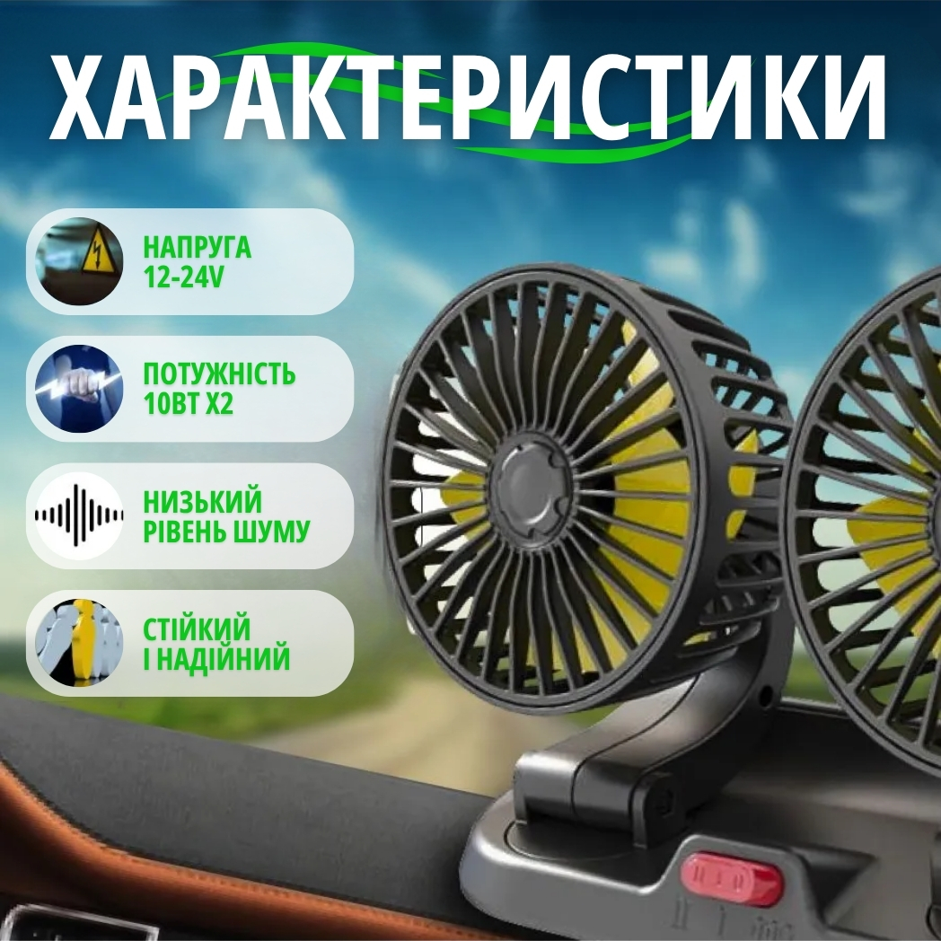 Подвійний автомобільний вентилятор