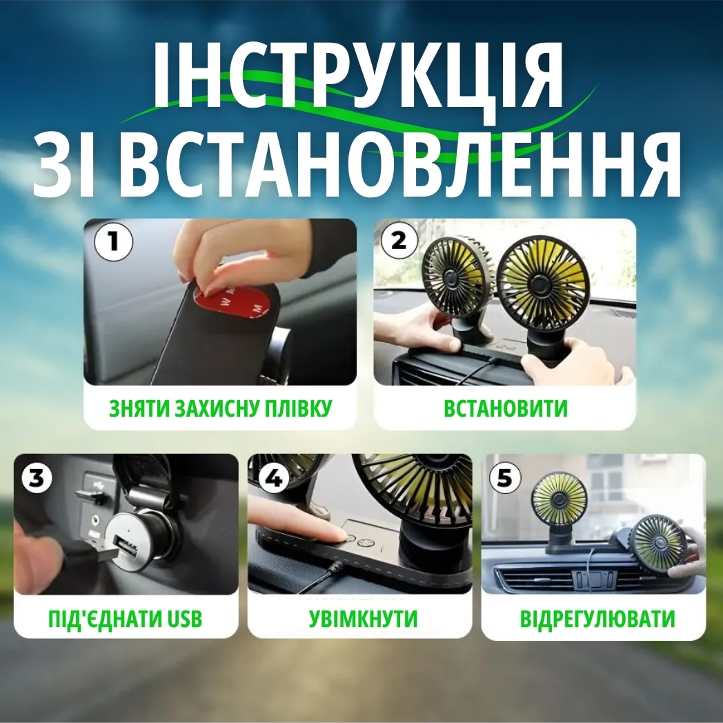 Подвійний автомобільний вентилятор
